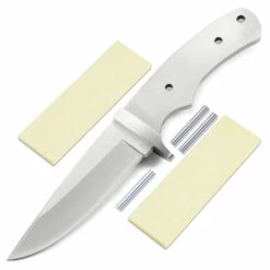 *Drop Point Hunter - Full Tang - DIY Blade Kit W/Yellowheart Scales