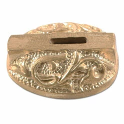 Guard - Floral Scroll VIII - (1-1/8 X 7/8 X 1/2) - [0.355 X 0.075 Slot] - Bronze