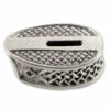 Guard - Braided Knot - (1-1/8 X 5/8 X 3/8) - [0.4 X 0.085 Slot] - Nickel Silver -Knife Kits Sales Shop 440062N img1 1500