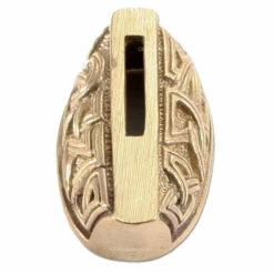 Guard - Celtic Motif - (1-1/4 X 3/4 X 3/8) - [0.575 X 0.085 Slot] - Bronze -Knife Kits Sales Shop 440104B img3 1500