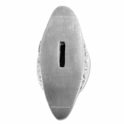 Guard - Leaf Motif - (1-3/4 X 3/4 X 5/8) - [0.395 X 0.065 Slot] - Nickel Silver -Knife Kits Sales Shop 440124N img3 1500