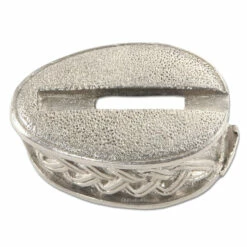 Guard - Braided Knot V - (1 X 3/4 X 1/2) - [0.48 X 0.12 Slot] - Nickel Silver
