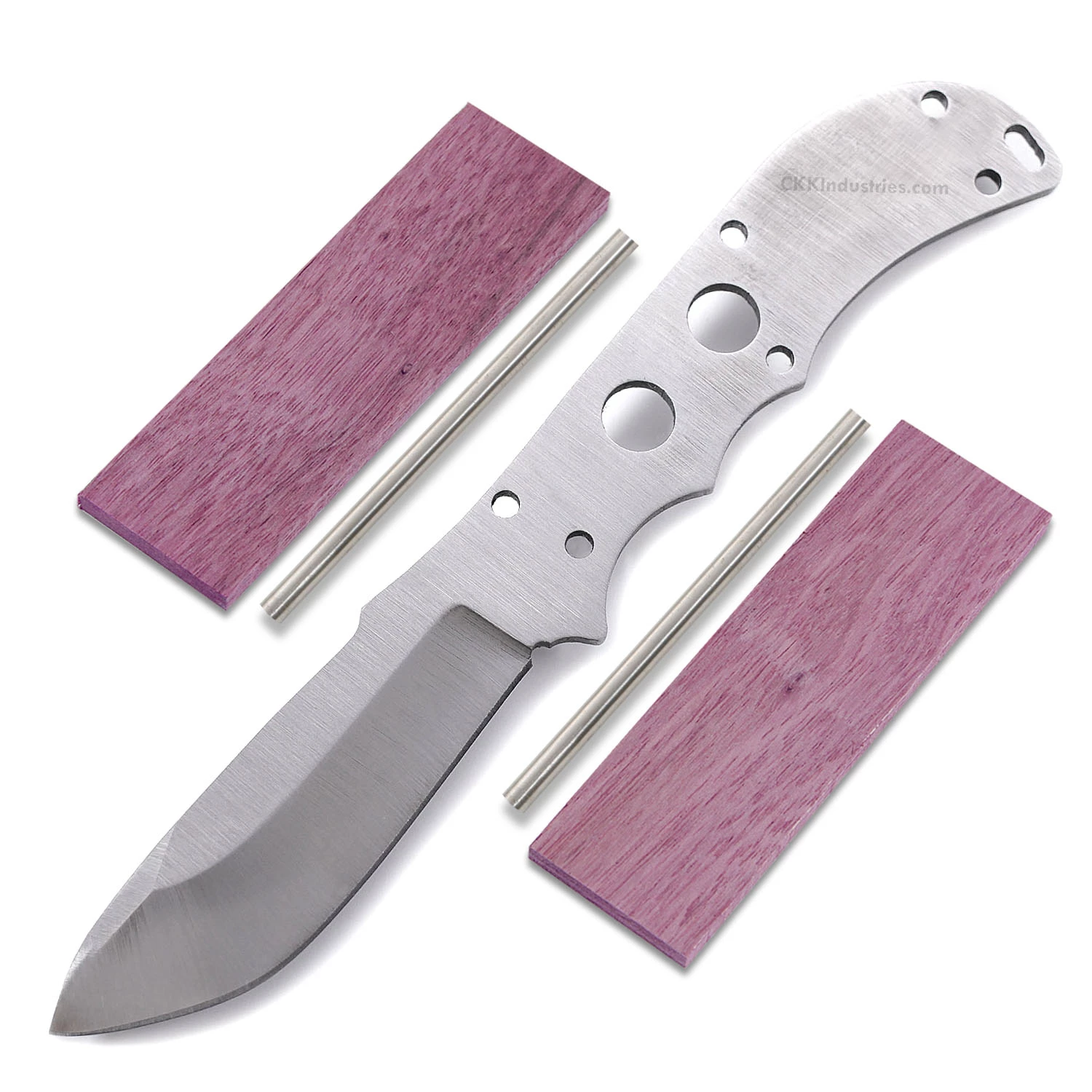 *Mamba Knife Kit - (USA High Carbon) - DIY Blade Kit W/Purpleheart Scales 3 *Mamba Knife Kit - (USA High Carbon) - DIY Blade Kit W/Purpleheart Scales