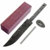 *Ridge Hunter Knife Kit - (USA Damascus) - DIY Blade Kit W/Katalox Handle Block -Knife Kits Sales Shop AD0004BLP rbk katalox 1 1500
