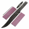 *Texas Bowie Knife Kit - (USA Damascus) - DIY Blade Kit W/Purpleheart Scales -Knife Kits Sales Shop AD0008BLP rsk prphrt 1 1500