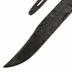 *Texas Bowie Knife Kit - (USA Damascus) - DIY Blade Kit W/Lacewood Scales -Knife Kits Sales Shop AD0008BL img2 1500 5