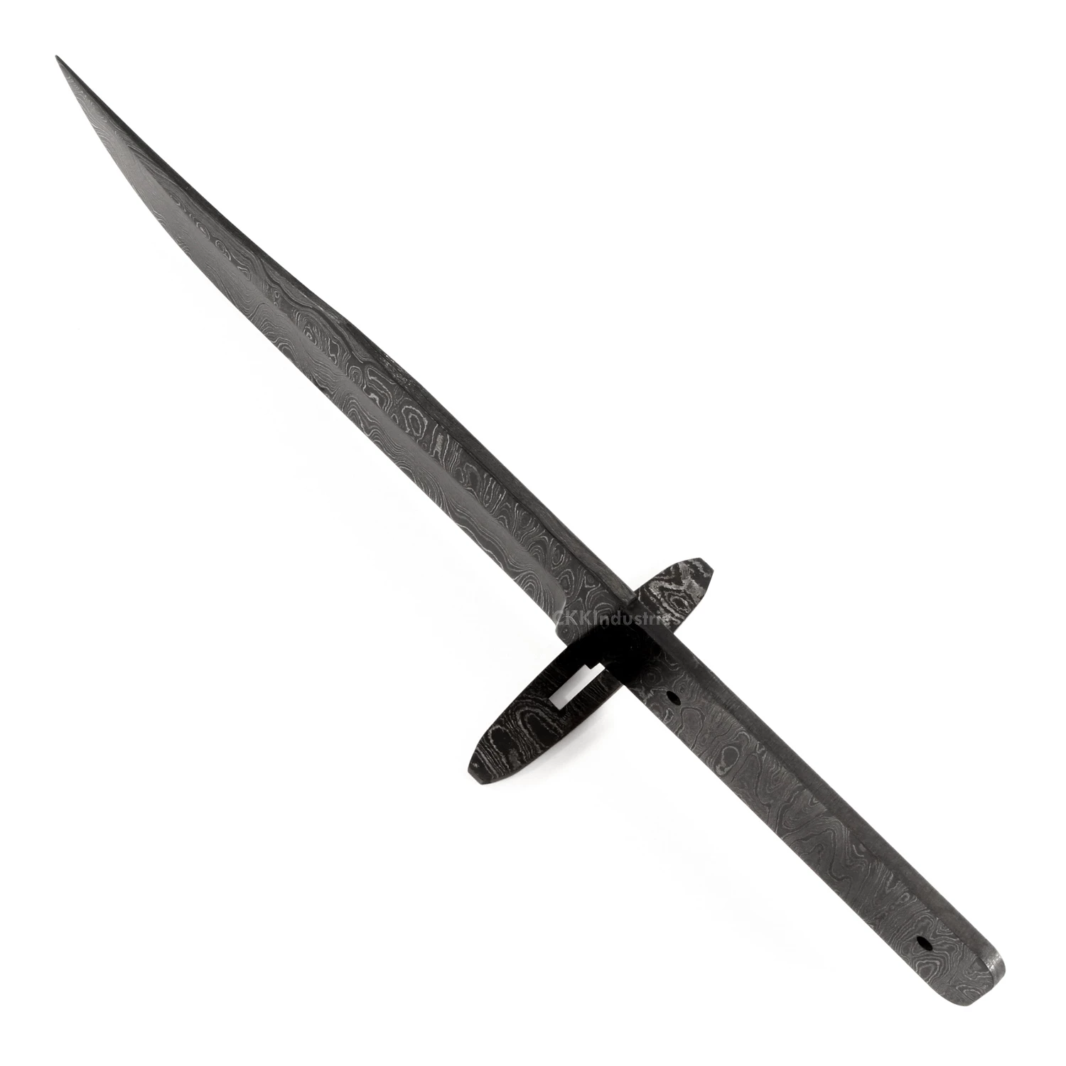 **Texas Bowie Knife Kit - (USA Damascus) - DIY Knife Kit - (Blade Blank & Pinstock Only) 9 **Texas Bowie Knife Kit - (USA Damascus) - DIY Knife Kit - (Blade Blank & Pinstock Only) - Image 7