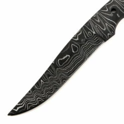 *Side Spur Knife Kit - (USA Damascus) - DIY Blade Kit W/Lacewood Scales -Knife Kits Sales Shop AD0009BL img2 1500 9