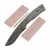 *Claw Knife Kit - (USA Damascus) - DIY Blade Kit W/Lacewood Scales -Knife Kits Sales Shop AD0010BLP lacewood 1 1500