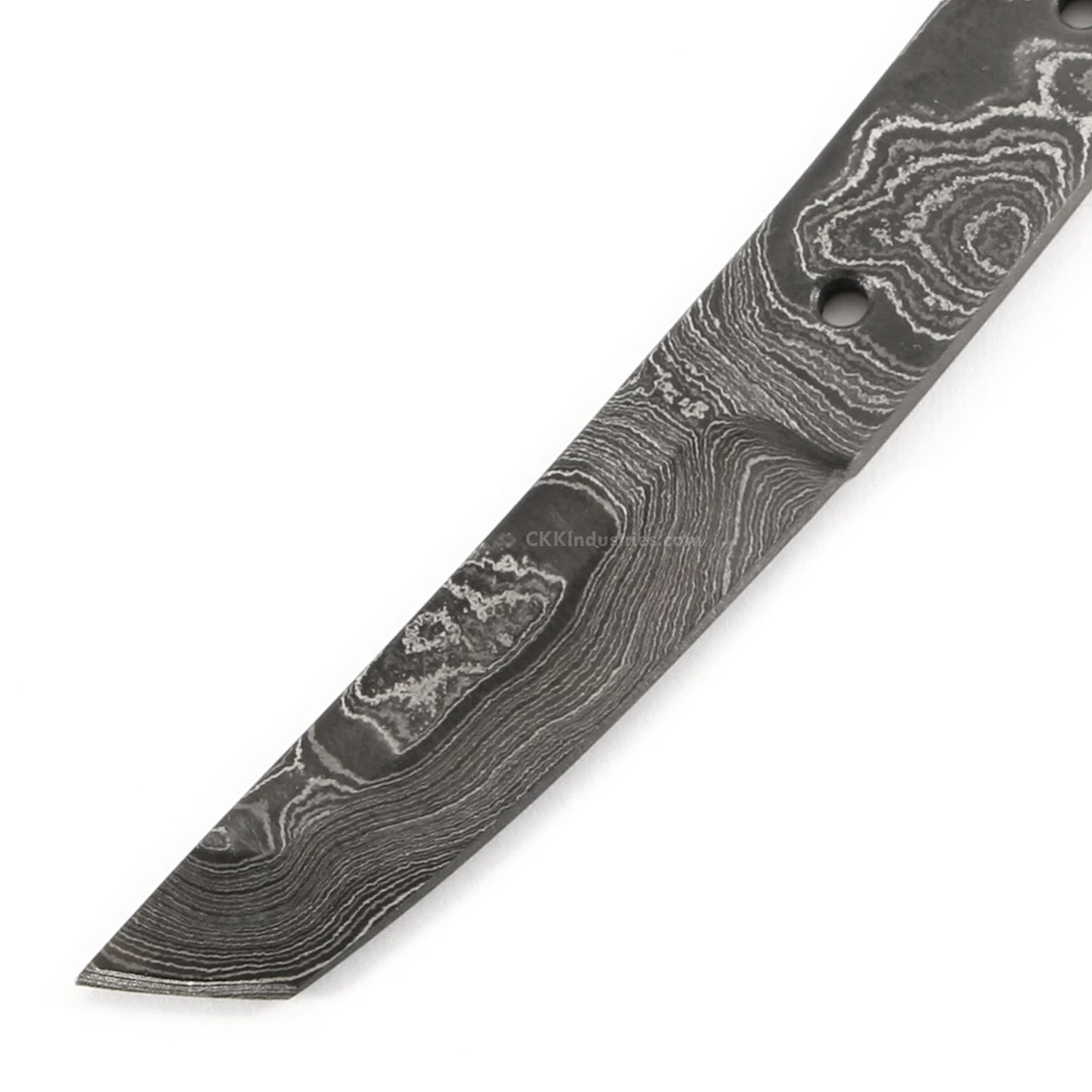 *Bushido Knife Kit - (USA Damascus) - DIY Blade Kit W/Katalox Scales 4 *Bushido Knife Kit - (USA Damascus) - DIY Blade Kit W/Katalox Scales - Image 2