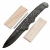 *Trail Lark Knife Kit - (USA Damascus) - DIY Blade Kit W/Canarywood Scales -Knife Kits Sales Shop AD0013BLP canary rsk 1 1500