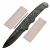 *Trail Lark Knife Kit - (USA Damascus) - DIY Blade Kit W/Mahogany Scales