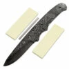 *Trail Lark Knife Kit - (USA Damascus) - DIY Blade Kit W/Yellowheart Scales