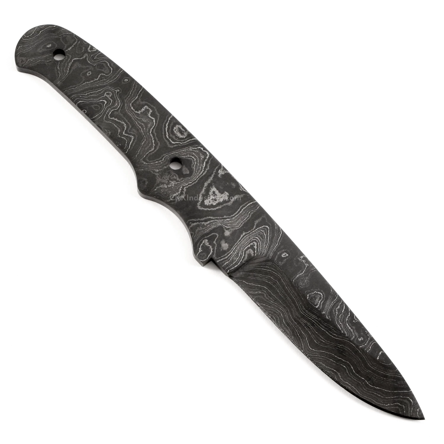 *Trail Lark Knife Kit - (USA Damascus) - DIY Blade Kit W/Curly Maple Scales 6 *Trail Lark Knife Kit - (USA Damascus) - DIY Blade Kit W/Curly Maple Scales - Image 4