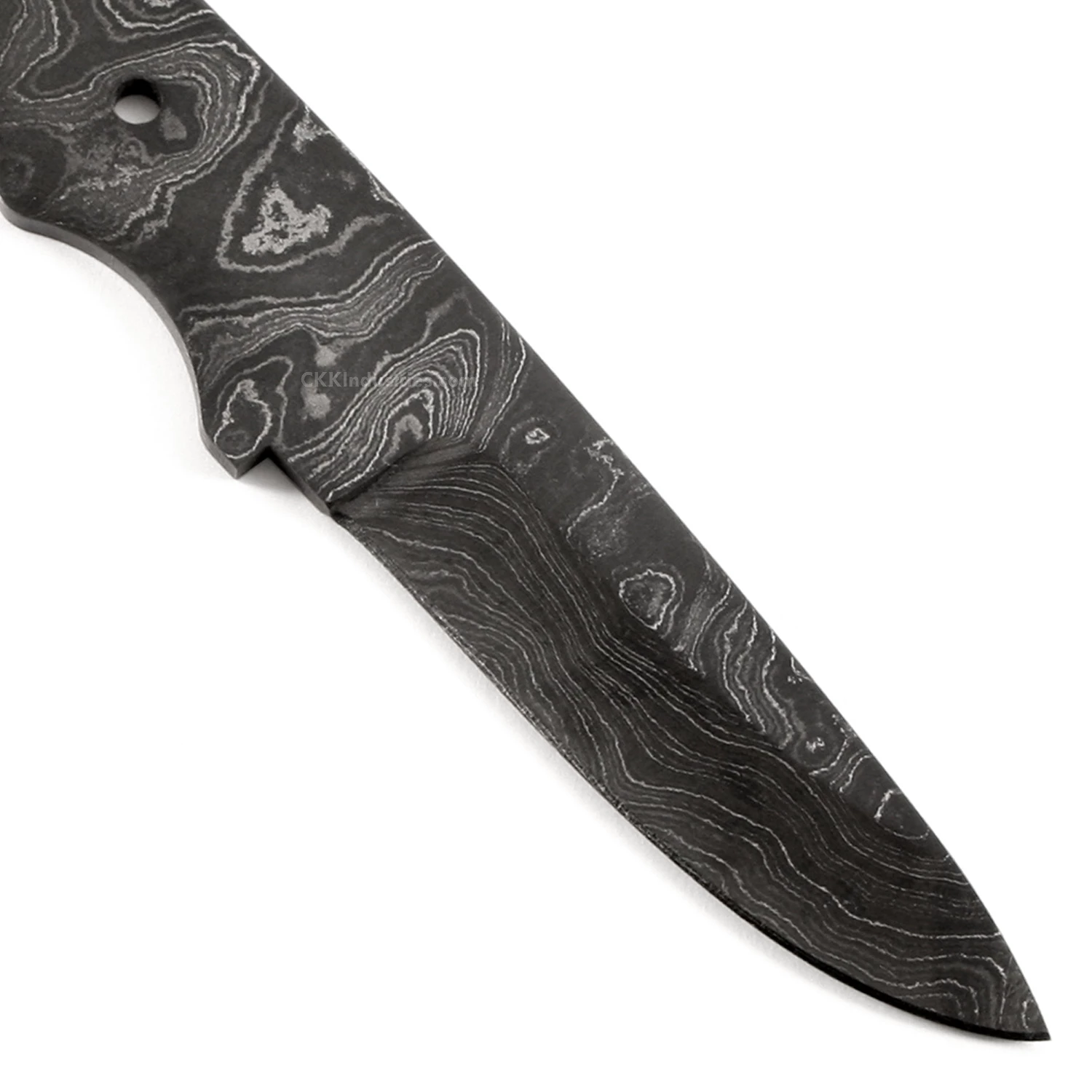 *Trail Lark Knife Kit - (USA Damascus) - DIY Blade Kit W/Curly Maple Scales 7 *Trail Lark Knife Kit - (USA Damascus) - DIY Blade Kit W/Curly Maple Scales - Image 5