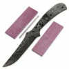 *Rebel Skinner XL Knife Kit - (USA Damascus) - DIY Blade Kit W/Purpleheart Scales -Knife Kits Sales Shop AD0014BLP 85387 ph 1 1500