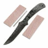 *Rebel Skinner Knife Kit - (USA Damascus) - DIY Blade Kit W/Lacewood Scales -Knife Kits Sales Shop AD0014BLP lace 1 1500