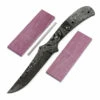 *Rebel Skinner Knife Kit - (USA Damascus) - DIY Blade Kit W/Purpleheart Scales -Knife Kits Sales Shop AD0014BLP ph 1 1500