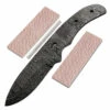 *Huntsman Knife Kit - (USA Damascus) - DIY Blade Kit W/Lacewood Scales -Knife Kits Sales Shop AD0016BLP rsk lace 1 1500
