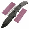 *Huntsman Knife Kit - (USA Damascus) - DIY Blade Kit W/Purpleheart Scales -Knife Kits Sales Shop AD0016BLP rsk prphrt 1 1500