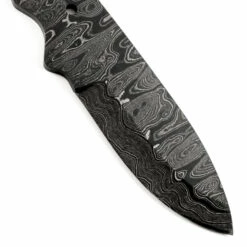 *Huntsman Knife Kit - (USA Damascus) - DIY Blade Kit W/Canarywood Scales -Knife Kits Sales Shop AD0016BL img5 1500 4