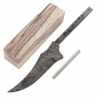 *Eastern Boot Knife Kit - (USA Damascus) - DIY Blade Kit W/Black Limba Handle Block -Knife Kits Sales Shop AD0018BLPG BKLIM RBK 1 1500