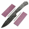 Range Rambler Knife Kit - (USA Damascus) - DIY Blade Kit W/Purpleheart Scales -Knife Kits Sales Shop AD0020BLP prphrt rsk 1 1500