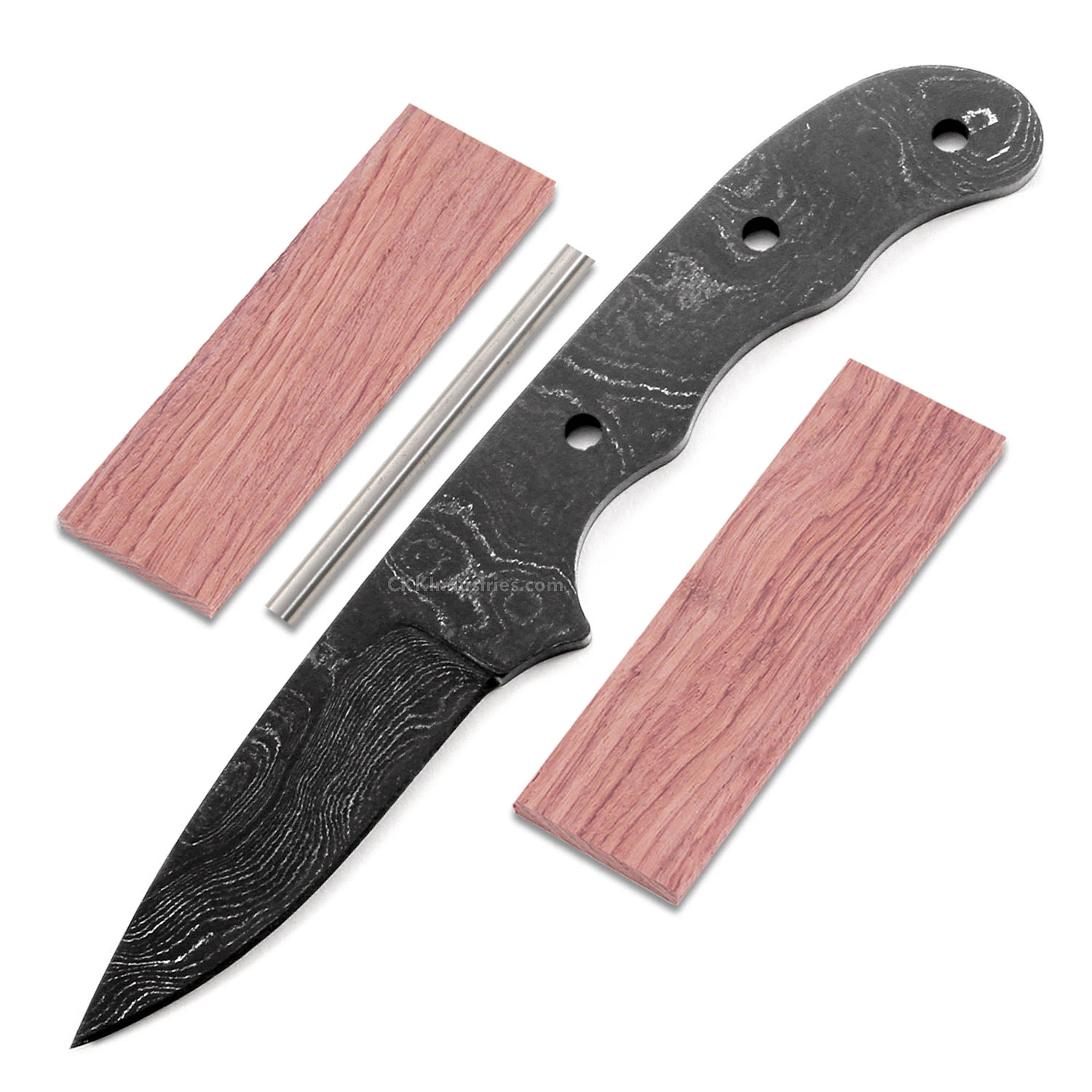 *Thrush Knife Kit - (USA Damascus) - DIY Blade Kit W/Bubinga Scales 3 *Thrush Knife Kit - (USA Damascus) - DIY Blade Kit W/Bubinga Scales