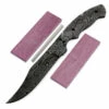 *Trail Hand Knife Kit - (USA Damascus) - DIY Blade Kit W/Purpleheart Scales