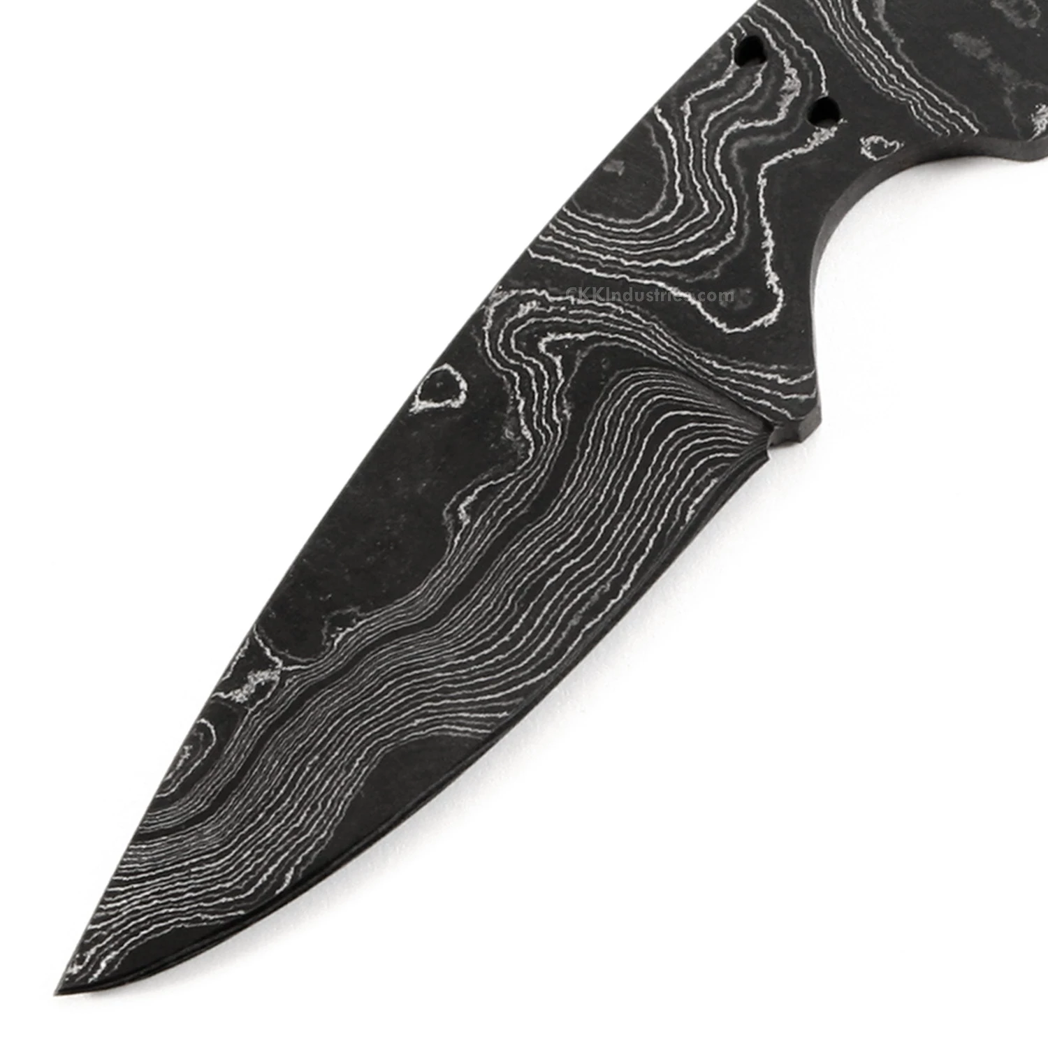 *Whiplash Knife Kit - (USA Damascus) - DIY Blade Kit W/Purpleheart Scales 4 *Whiplash Knife Kit - (USA Damascus) - DIY Blade Kit W/Purpleheart Scales - Image 2