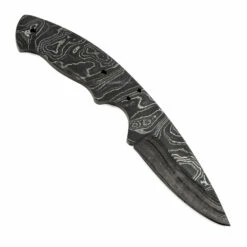 *Whiplash Knife Kit - (USA Damascus) - DIY Blade Kit W/Yellowheart Scales -Knife Kits Sales Shop AD0027BL img4 1500 8