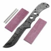 *Highland Knife Kit - (USA Damascus) - DIY Blade Kit W/Purpleheart Scales -Knife Kits Sales Shop AD0029BLP rsk prphrt 1 1500