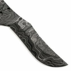 *Highland Knife Kit - (USA Damascus) - DIY Blade Kit W/Yellowheart Scales -Knife Kits Sales Shop AD0029BL img5 1500 2