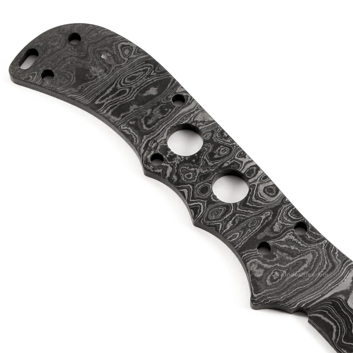 *Highland Knife Kit - (USA Damascus) - DIY Blade Kit W/Lacewood Scales 8 *Highland Knife Kit - (USA Damascus) - DIY Blade Kit W/Lacewood Scales - Image 6