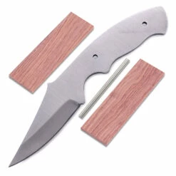 *Reef Shark Knife Kit - (High Carbon) - DIY Blade Kit W/Bubinga Scales