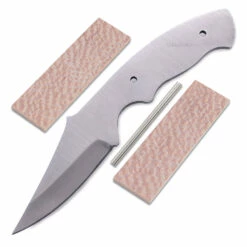 *Reef Shark Knife Kit - (High Carbon) - DIY Blade Kit W/Lacewood Scales