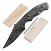 *Reef Shark Knife Kit - (USA Damascus) - DIY Blade Kit W/Canarywood Scales -Knife Kits Sales Shop AD0030BLP rsk canary 1 1500