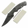 *Reef Shark Knife Kit - (USA Damascus) - DIY Blade Kit W/Curly Maple Scales