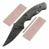 *Reef Shark Knife Kit - (USA Damascus) - DIY Blade Kit W/Lacewood Scales -Knife Kits Sales Shop AD0030BLP rsk lace 1 1500