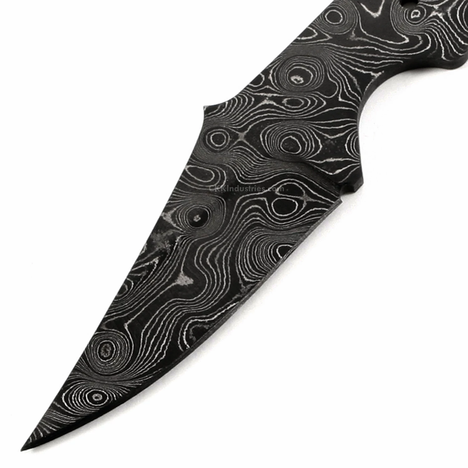 *Reef Shark Knife Kit - (USA Damascus) - DIY Knife Kit - (Blade Blank & Pinstock Only) 4 *Reef Shark Knife Kit - (USA Damascus) - DIY Knife Kit - (Blade Blank & Pinstock Only) - Image 2