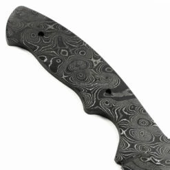 *Reef Shark Knife Kit - (USA Damascus) - DIY Blade Kit W/Lacewood Scales -Knife Kits Sales Shop AD0030BL img6 1500 5