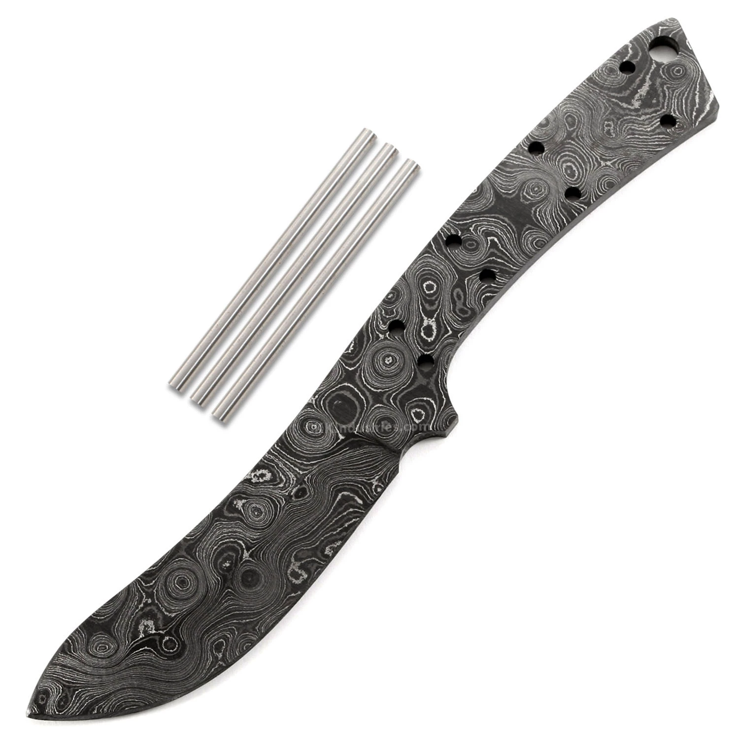 *River Skinner Knife Kit - (USA Damascus) - DIY Knife Kit - (Blade Blank & Pinstock Only) 3 *River Skinner Knife Kit - (USA Damascus) - DIY Knife Kit - (Blade Blank & Pinstock Only)