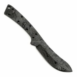 *River Skinner Knife Kit - (USA Damascus) - DIY Blade Kit W/Purpleheart Scales -Knife Kits Sales Shop AD0032BL img4 1500 3