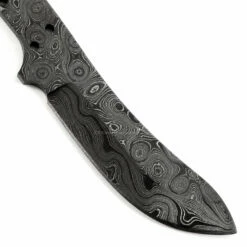 *River Skinner Knife Kit - (USA Damascus) - DIY Blade Kit W/Yellowheart Scales -Knife Kits Sales Shop AD0032BL img5 1500 1