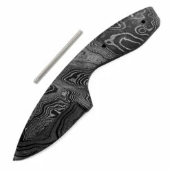 *Predator Knife Kit - (USA Damascus) - DIY Knife Kit - (Blade Blank & Pinstock Only)