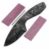 *Predator Knife Kit - (USA Damascus) - DIY Blade Kit W/Purpleheart Scales -Knife Kits Sales Shop AD0034BLP rsk prphrt 1 1500