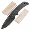 *USA Skinner Knife Kit - (USA Damascus) - DIY Blade Kit W/Canarywood Scales -Knife Kits Sales Shop AD0035BLP rsk canary 1 1500