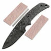 *USA Skinner Knife Kit - (USA Damascus) - DIY Blade Kit W/Lacewood Scales -Knife Kits Sales Shop AD0035BLP rsk lace 1 1500