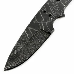 *USA Skinner Knife Kit - (USA Damascus) - DIY Knife Kit - (Blade Blank & Pinstock Only) -Knife Kits Sales Shop AD0035BL img2 1500 8