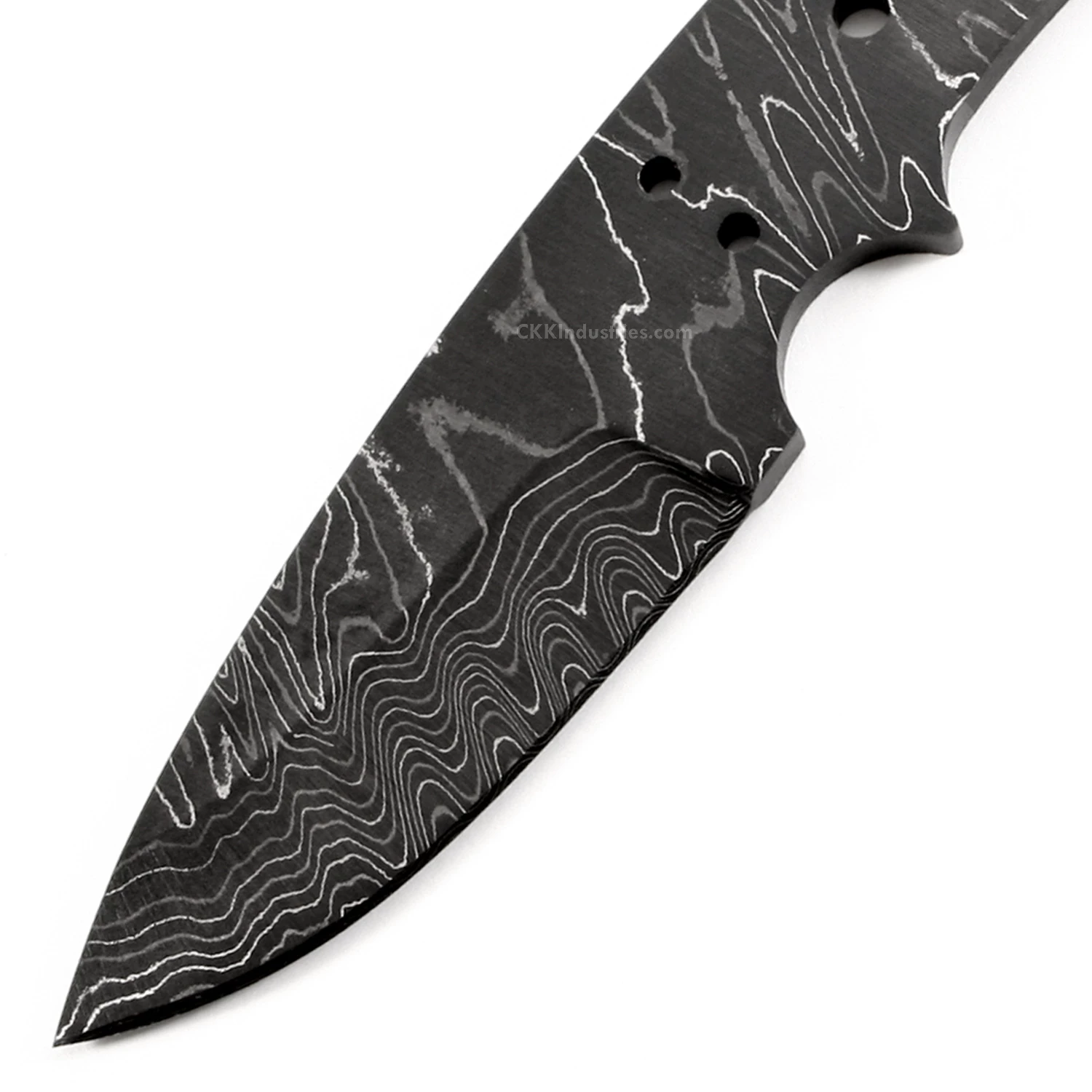 *USA Skinner Knife Kit - (USA Damascus) - DIY Blade Kit W/Lacewood Scales 4 *USA Skinner Knife Kit - (USA Damascus) - DIY Blade Kit W/Lacewood Scales - Image 2